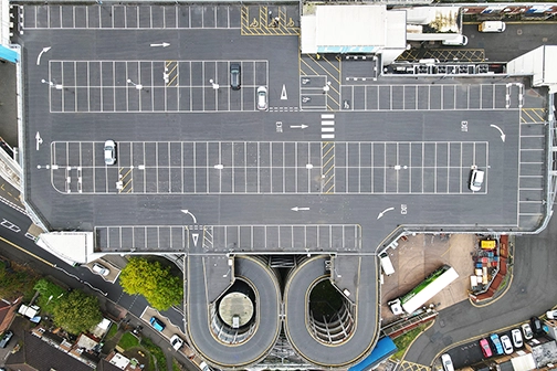 View of The Cornbow Car Park